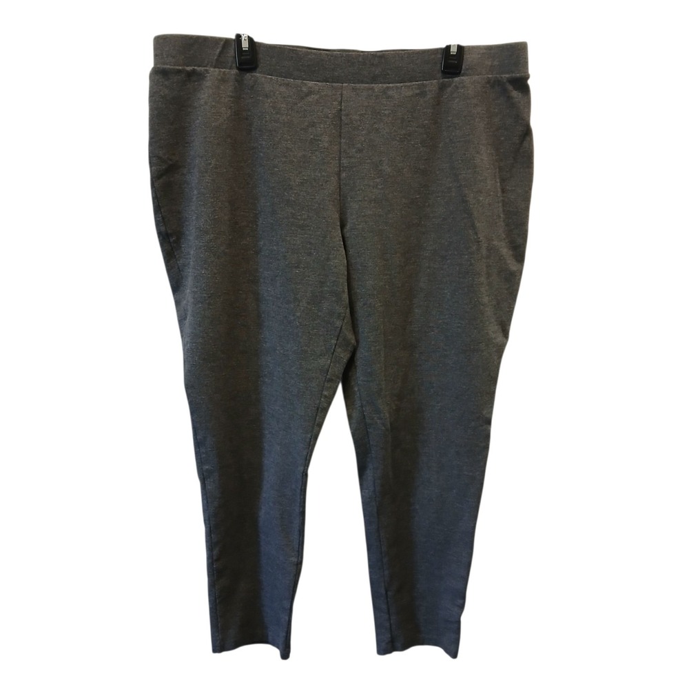 Philosophy Of Republic Gray Pull On Pants Leggings Plus Size 3X Stretch Cropped